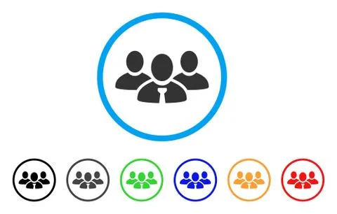 Team Manager Rounded Icon Stock Illustration
