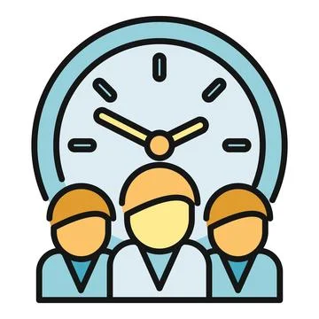 Team managing time for productivity and deadlines Stock-Illustration