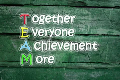 Team meaning written on blackboard background, high Stock Illustration