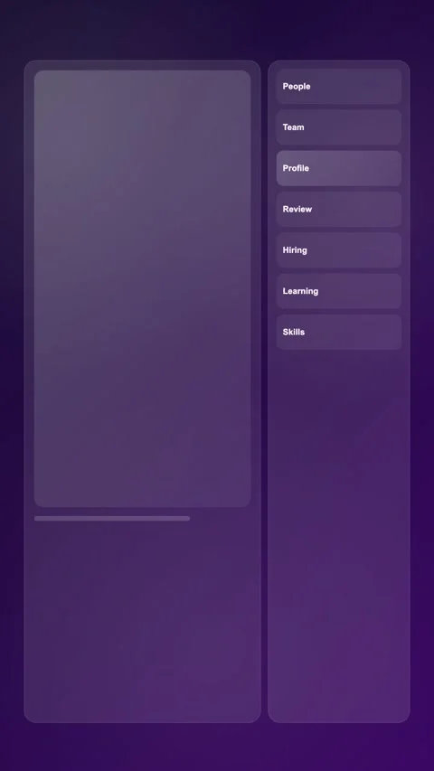 Team Member Profile Modern Gradient SaaS Interface Vertical Animation Stock Footage 345154935