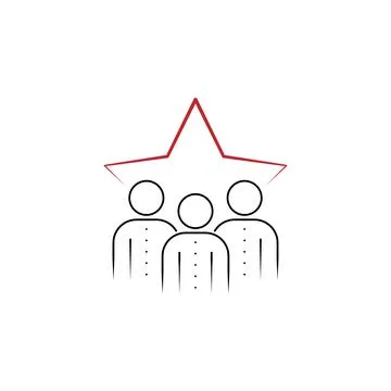 Team members 2 colored hand drawn icon. Team colored element illustration Stock Illustration