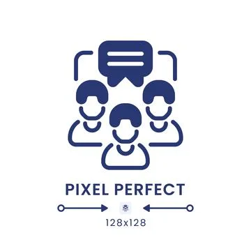 Team messaging black solid desktop icon 스톡 일러스트