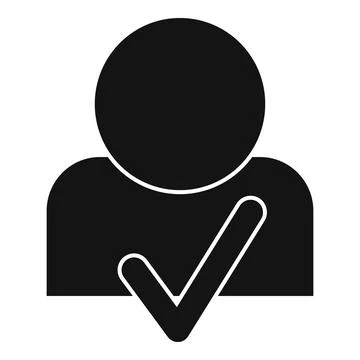 Team mission approved icon simple vector. Social trust Stock Illustration