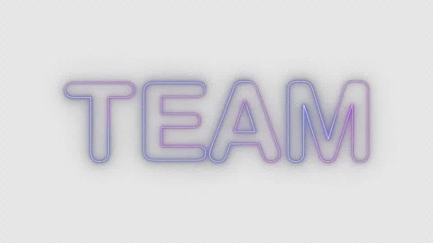Team neon effects, text animation on transparent background Video stock 303506160