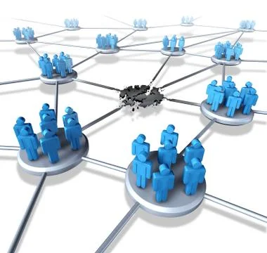 Team network problems Illustrazione stock