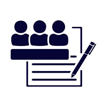 Team, note, pen, man, team report icon Stock Illustration
