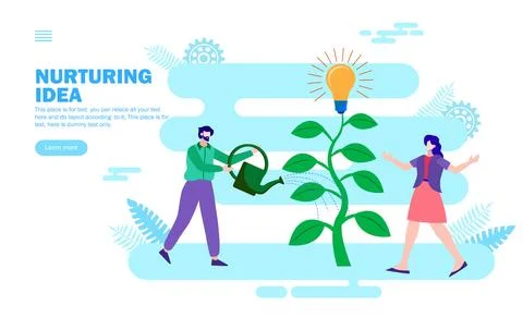 Team nurturing idea , plant Stock-Illustration