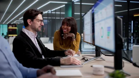 Team Of Office Support Staff Handling Billing Invoices Stock Footage 329677346