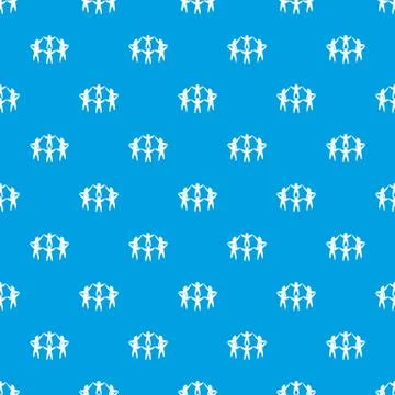 Team or friends pattern seamless blue Stock Illustration