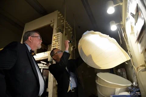 The team at Orbital ATK shows Lockheed Martin Orion Program Stock Photos