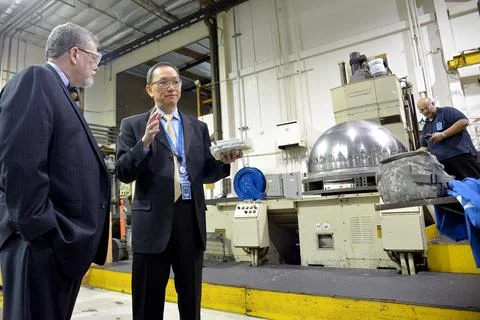 The team at Orbital ATK shows Lockheed Martin Orion Program Stock Photos