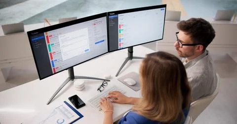 Team Overseeing Support Ticket System For Compliance And Efficiency Stock Photos