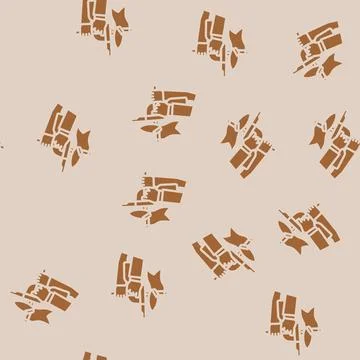 Team paintball game glyph vector seamless pattern 스톡 일러스트