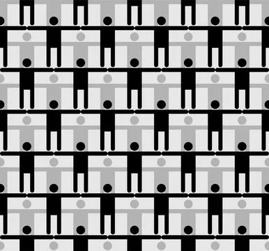 Team Pattern seamless. People holding hands Background. Business team ornamen 스톡 일러스트
