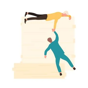 Team people help each other Stock Illustration