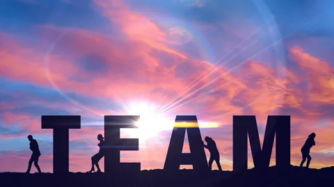Team of people moving letters, teamwork ... | Stock Video | Pond5