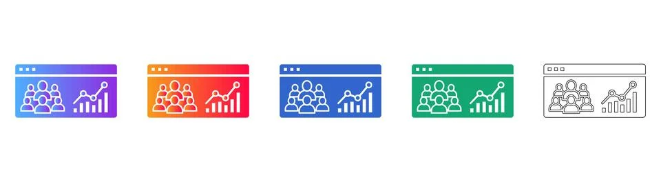 Team Performance Analytics Dashboard Icons Stock Illustration