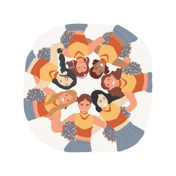 Team performance isolated cartoon vector illustration. Ilustración de archivo