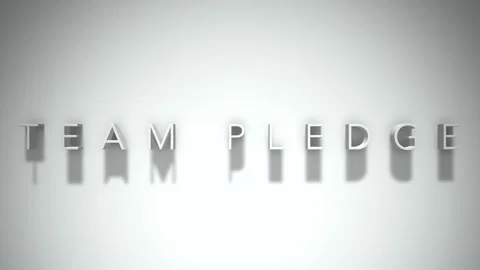 Team pledge 3D title animation with shadows on a white background Stock Footage 297457013