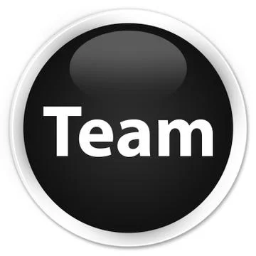 Team premium black round button Stock Illustration