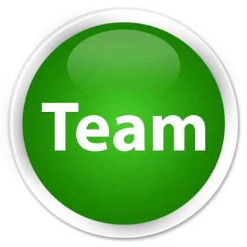 Team premium green round button Stock Illustration
