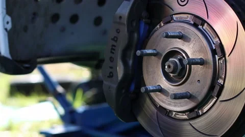 Team prepares the car for start, on Rally Stock Footage 144552893