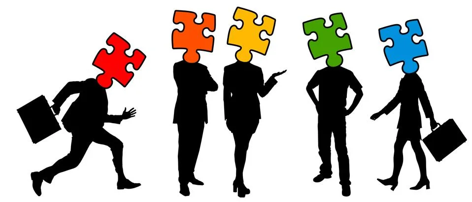 Team problem Illustrazione stock