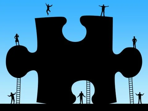 Team problem solution Illustrazione stock