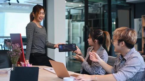 Team of professional programmer working on a new project, writing program code Photos