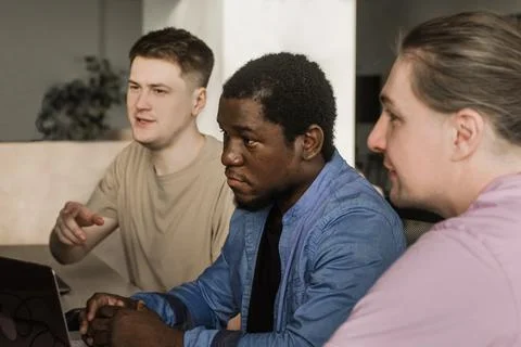 Team of professional software developer and brainstorming and programming on Stock Photos