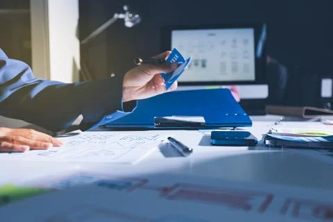 Team of Program Developer Collaborating on UXUI Design Planning in a Modern.. Stock Photos