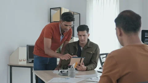 Team of Programmers Coworking in Office Stock-Footage 203747142
