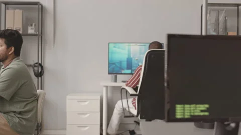 Team of Programmers Developing Video Games Stock Footage 172192712