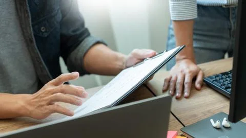 Team of programmers working together development Website design and coding te Stock Photos