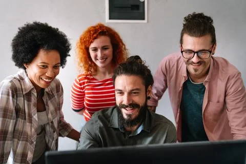 Team of programmers writing digital code in the metaverse and working toget.. Foto stock