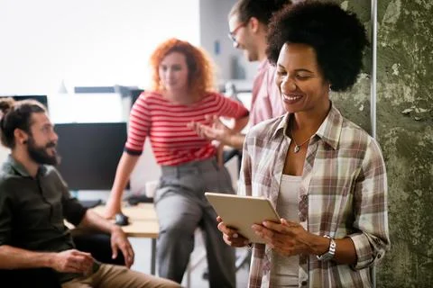Team of programmers writing digital code in the metaverse and working toget.. Stock Photos