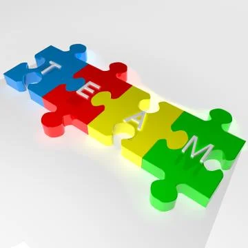 Team puzzle Stock Illustration