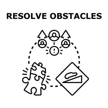Team resolving obstacles finding effective business solutions 스톡 일러스트