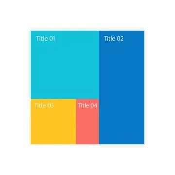 Team responsibilities and kpi tree map infographic chart design template Stock Illustration