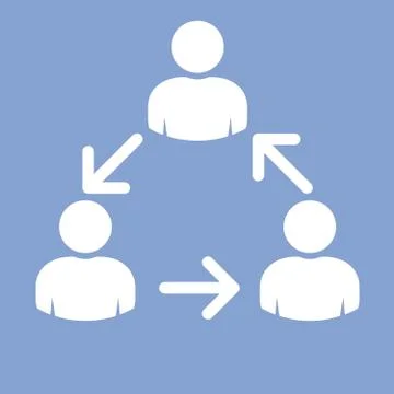 Team responsibility and interchangeability -  staff rotation and teamwork Stock-Illustration