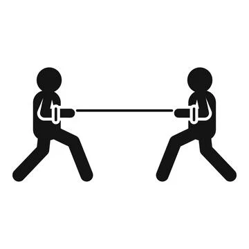 Team rope effort icon simple vector. Work business 스톡 일러스트