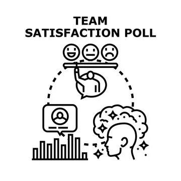Team satisfaction poll evaluating employee feedback Stock-Illustration