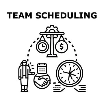 Team scheduling and effective time management planning Stock-Illustration