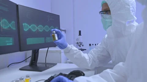 Team of Scientist working and analyzing in laboratory room at clean factory. Stock Footage 167843928