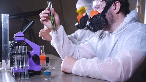 Team of scientists working in laboratory. Science farming. Lab agriculture. Stock-Footage 122762415