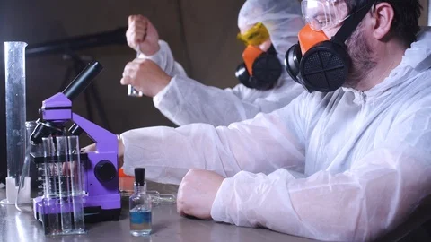 Team of scientists working in laboratory. Science farming. Lab agriculture. 스톡 동영상 122762647