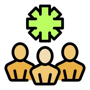 Team sharing innovative idea, collaboration and teamwork Stock Illustration