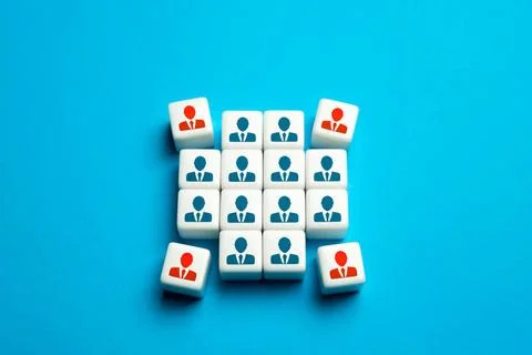 Team size decrease. Dismissal of a part of personnel. Crisis and downsizin... 写真素材