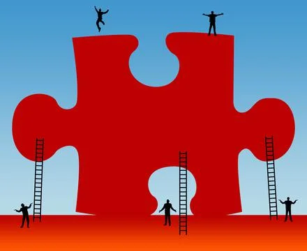  team solution Illustrazione stock