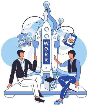 Team solving problems. Analyzes buyers to promote business Solving problem .. 스톡 일러스트